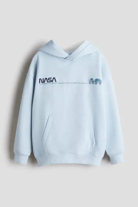 Kapüşonlu Üst-Açık mavi/NASA - H&M