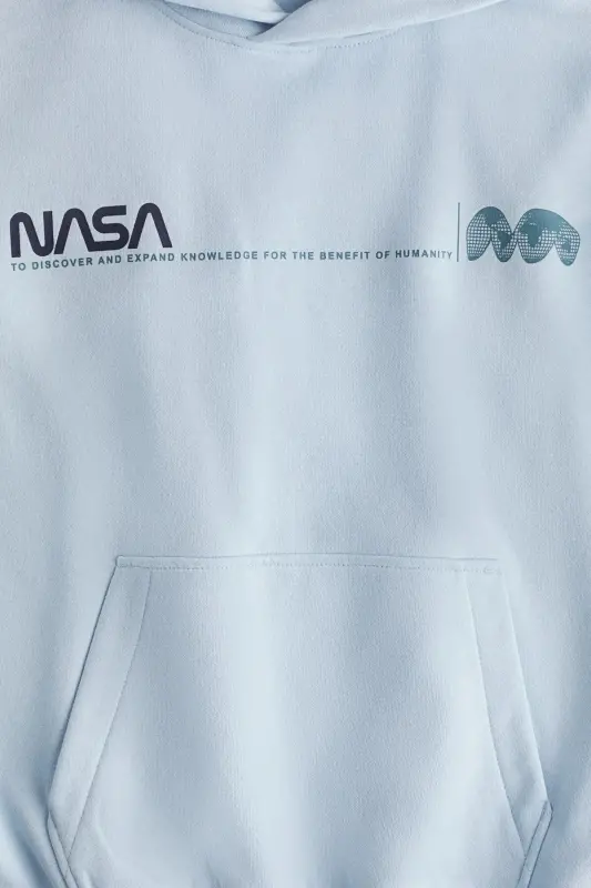 Kapüşonlu Üst-Açık mavi/NASA - 3