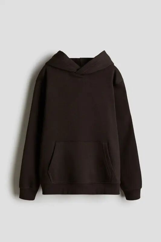 Kapüşonlu Üst - Koyu kahverengi - H&M