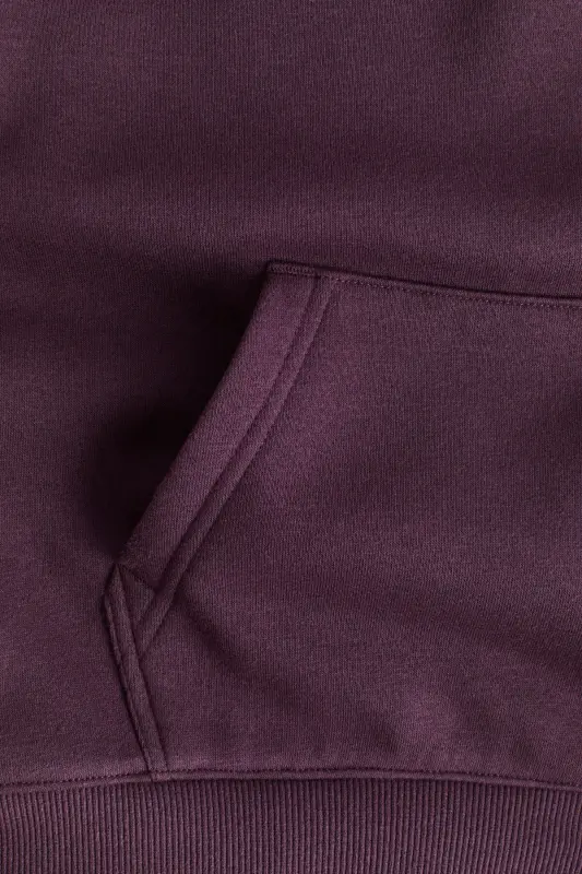 Kapüşonlu Üst-Koyu mor - 2