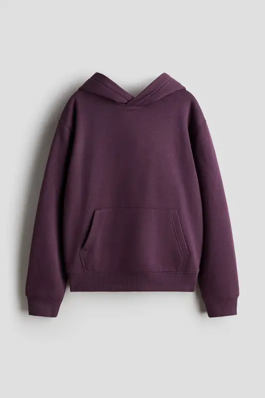Kapüşonlu Üst - Koyu mor - H&M