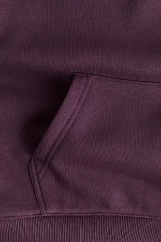 Kapüşonlu Üst - Koyu mor - H&M (1)