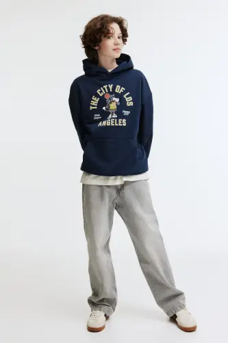Kapüşonlu Üst-Lacivert/Los Angeles - H&M (1)