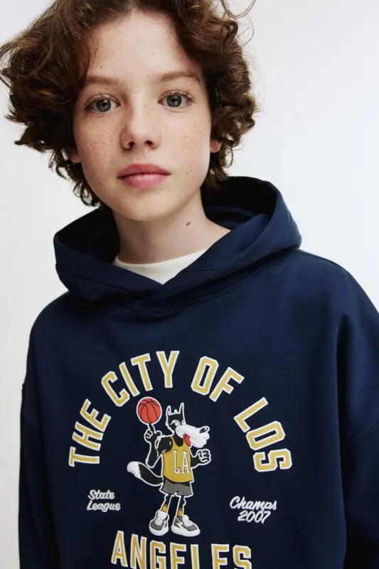 Kapüşonlu Üst-Lacivert/Los Angeles - 3