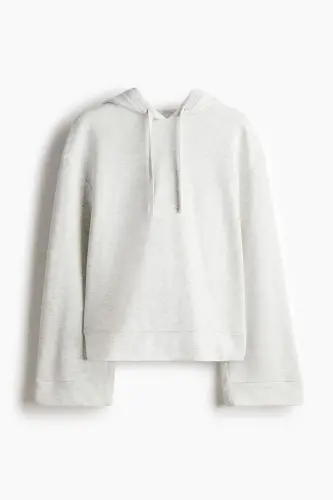 Kapüşonlu Üst - White marl - 1