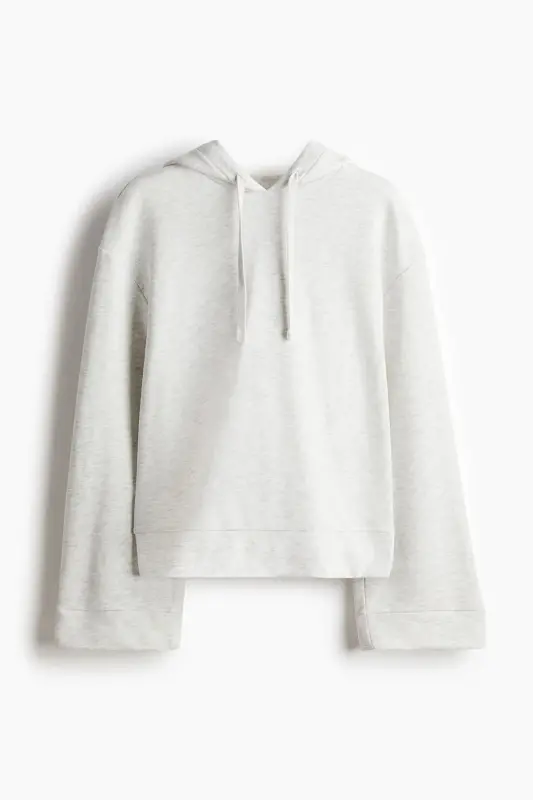 Kapüşonlu Üst - White marl - 1