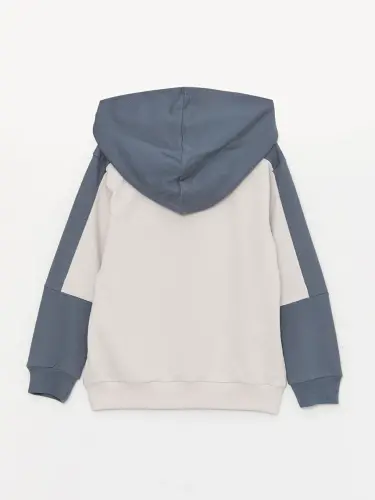 Antrasit Kapüşonlu Uzun Kollu Erkek Çocuk Sweatshirt ve Eşofman Altı-Antrasit - 2