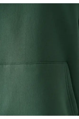 Kapüşonlu Yeşil Basic Basic Sweatshirt 0610937-71580 - Yeşil-71580 - 6