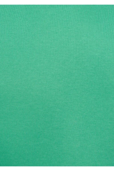 Kapüşonlu Yeşil Basic Sweatshirt 167299-71794-Yeşil - 5