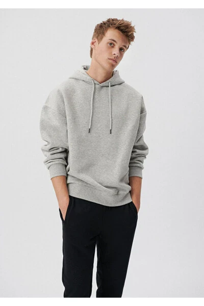 Kaputli Kulrang Basic Ko'ylak 0610062-80196 - 7