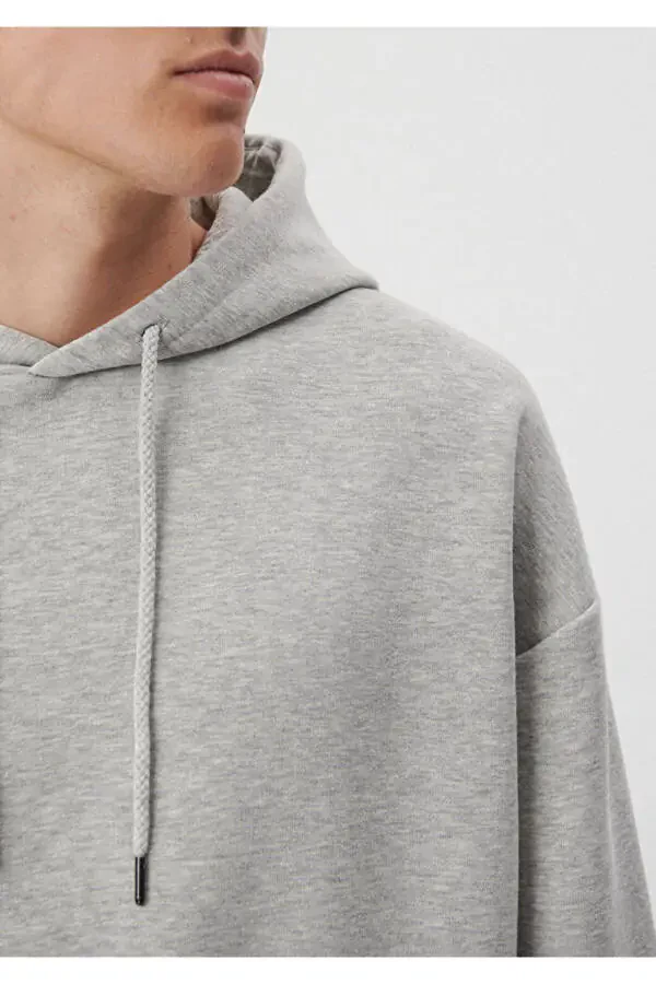 Kaputli Kulrang Basic Ko'ylak 0610062-80196 - 5