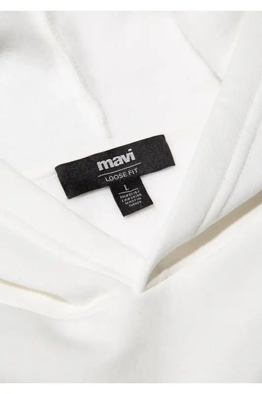 Kaputli Oq Basic Ko'ylagi - 5