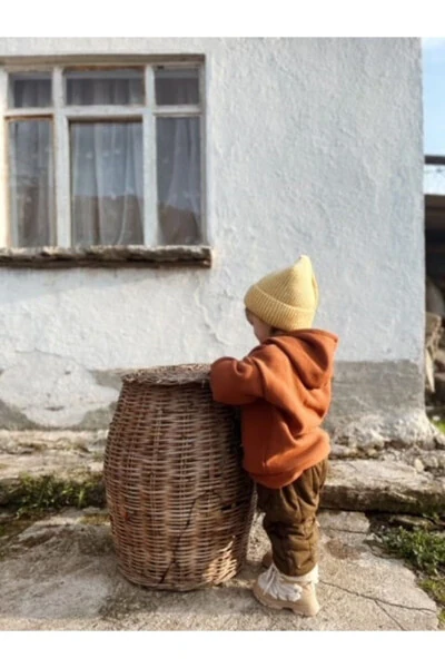 Kaputli Oversize Svitshot - Bola/Bolaga, Uch Iplik Ichki Polerli Qalin Matoni Sweat - 4