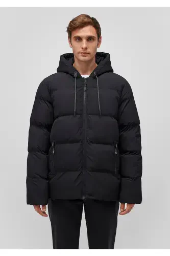 Kaputli Qora Rangli Puf Ko'ylagi 0110349-900 - MAVI (1)