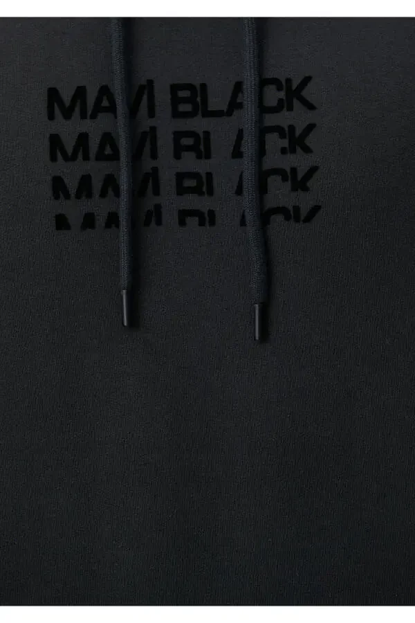 Kaputli Qora Rangli Svitshot 0611577-71379 - 5