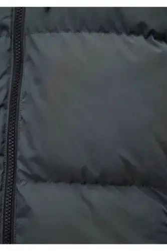 Kaputli Yashil Puffer Ko'ylagi 0110349-71598 - 7