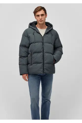 Kaputli Yashil Puffer Ko'ylagi 0110349-71598 