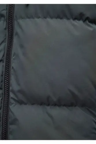 Kaputli Yashil Puffer Ko'ylagi 0110349-71598 - 3