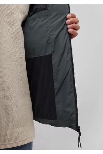 Kaputli Yashil Puffer Ko'ylagi 0110349-71598 - 6