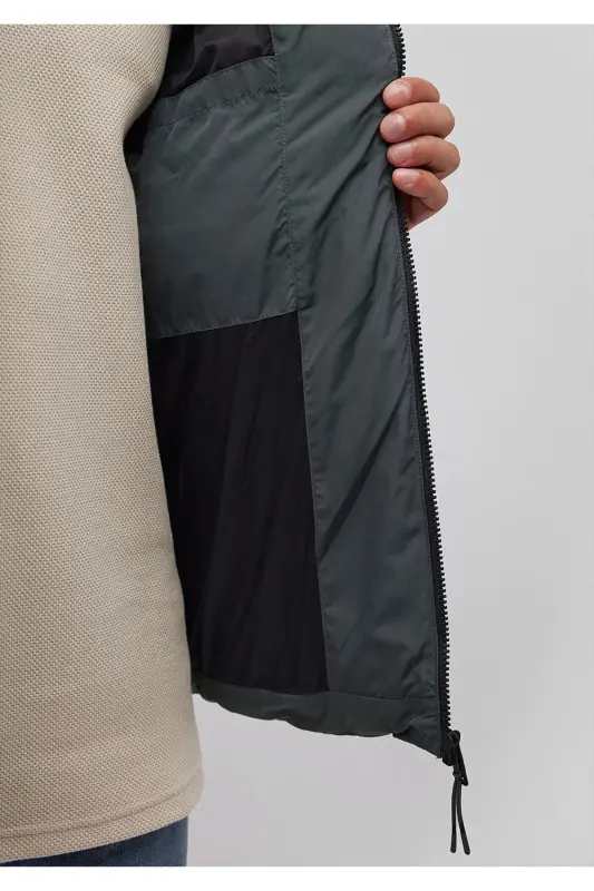 Kaputli Yashil Puffer Ko'ylagi 0110349-71598 - 6