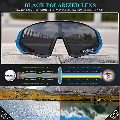 KAPVOE Cycling Glasses Men Women Polarized Sports Sunglasses With 1 Lens Or 5 Lenses MTB Mountain Bike Eyewear - K9408 - 4