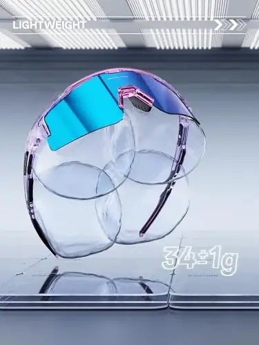 KAPVOE Polarized Cycling Glasses Sports Sunglasses for Men Women, UV400 MTB Bicycle Mountain Bike Glasses with 3 Lenses K75 - 5