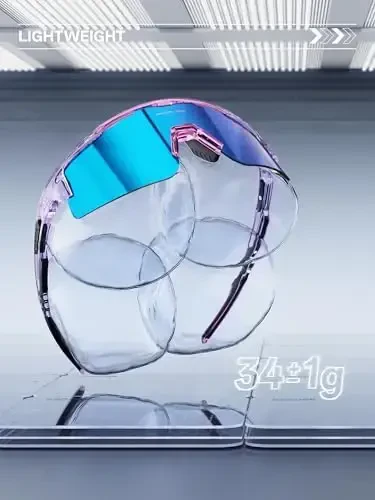 KAPVOE Cycling Glasses Sports Sunglasses for Men Women, Polarized UV400 MTB Bicycle Mountain Bike Glasses with 3 Lenses - 5