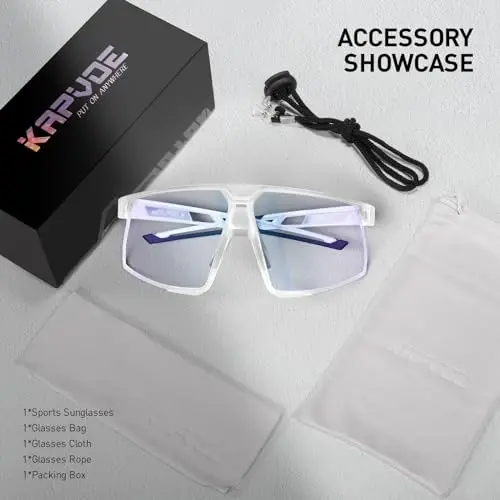 KAPVOE Photochromic Cycling Glasses Men Women Mountain Bike Sunglasses Clear MTB Sports Glasses Bicycle Triathlon Running - 6