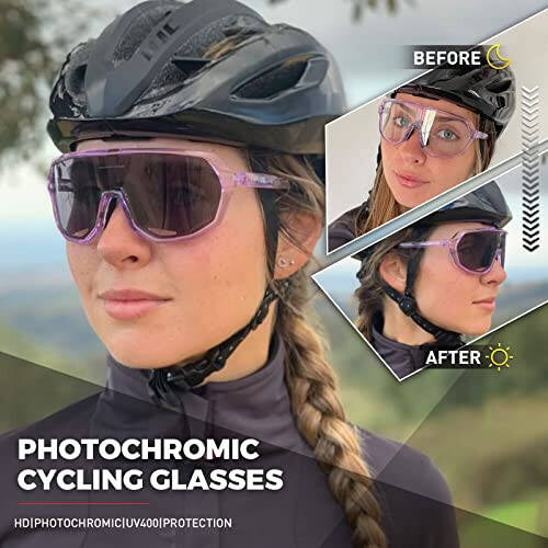 KAPVOE Fotoxrom Velosiped Ko'zoynaklari Erkaklar Ayollar Uchun Tog' Velosipedi Ko'zoynaklari Sport Ko'zoynaklari UV Himoyasi - 1