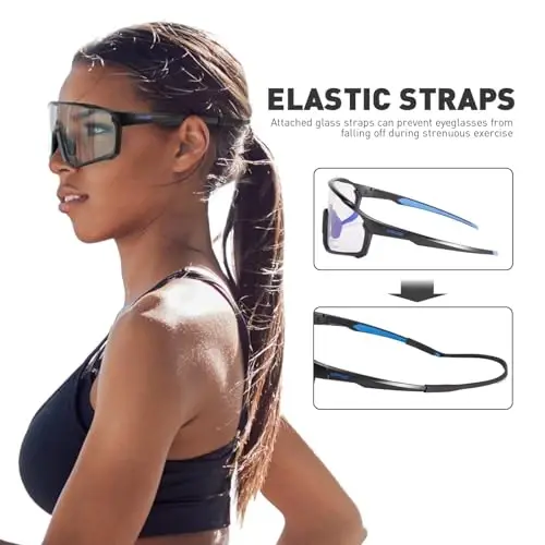 KAPVOE Photochromic Cycling Glasses Erkaklar Ayollar uchun Tog' Velosiped Quyoshdan Saqlaydigan Ko'zoynak MTB Sport Triatlon Yugurish - K93 - 5