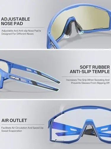 KAPVOE Photochromic Cycling Glasses Men Mountain Bike Sunglasses Women Clear MTB Sports Goggles Bicycle Triathlon K180 - 4