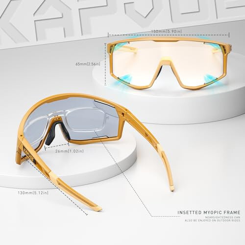 KAPVOE Photochromic Cycling Glasses Men Mountain Bike Sunglasses Women Clear MTB Sports Goggles Bicycle Triathlon Running - 5