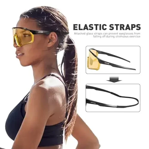 KAPVOE Photochromic Cycling Glasses Men Women Clear Mountain Bike Sunglasses MTB Sports Transition Triathlon Running - K93 - 5
