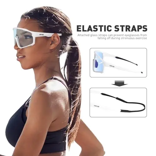 KAPVOE Photochromic Cycling Glasses Men Women Clear Mountain Bike Sunglasses MTB Sports Transition Triathlon Running - K93 - 5