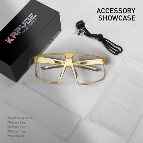 KAPVOE Photochromic Cycling Glasses Men Women Mountain Bike Sunglasses Clear MTB Sports Glasses Bicycle Triathlon Running - 6