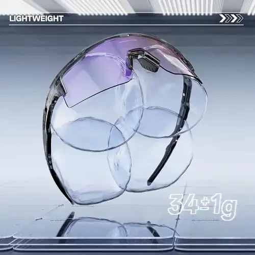 KAPVOE Photochromic Cycling Glasses Mountain Bike Sunglasses Clear MTB Bicycle Riding Baseball Running Golf for Men Women K75 - 6