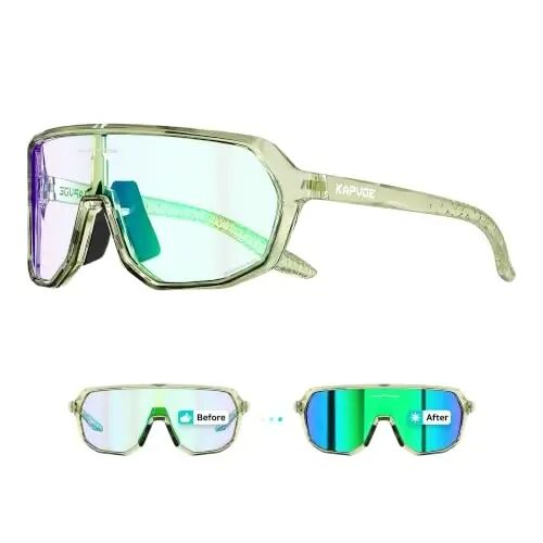 KAPVOE Photochromic Cycling Sunglasses UV400 TR90 Men Women K63 | Clear to Black Photochromic CAT.0-CAT.2, UV400, Ventilation, Lightweight TR90 - XIAMEN XUTU OPTICAL GLASSES CO.,LTD