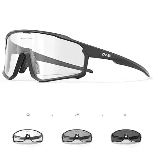 KAPVOE Photochromic Velosiped Ko'zoynaklar Erkaklar Ayollar Shaffof Tog' Velosipedi Quyoshdan Saqlaydigan Ko'zoynaklar MTB Sport Tranzitsiya Triatlon Yugurish - K93 