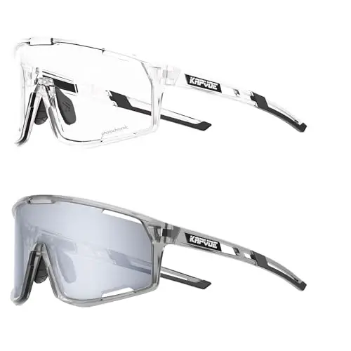 KAPVOE Photochromic Velosiped Ko'zoynaklar Erkaklar Tog' Velosiped Quyosh Ko'zoynaklar Ayollar Shaffof MTB Sport Ko'zoynaklar Velosiped Triatlon K180 