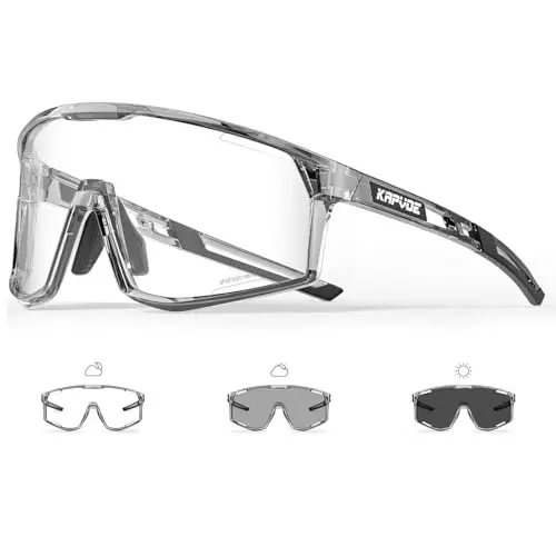 KAPVOE Photochromic Velosiped Ko'zoynaklar Erkaklar Tog' Velosiped Quyoshdan saqlaydigan ko'zoynaklar Ayollar Shaffof MTB Sport Ko'zoynaklar Velosiped Triatlon K180 - 1