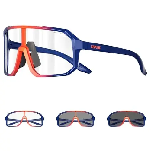 KAPVOE Photochromic Velosiped Ko'zoynaklari Erkaklar Ayollar Tog' Velosiped Ko'zoynaklari uchun Sport Quyoshdan saqlaydigan ko'zoynaklar MTB Velosipedda K62 ni tozalash - 1