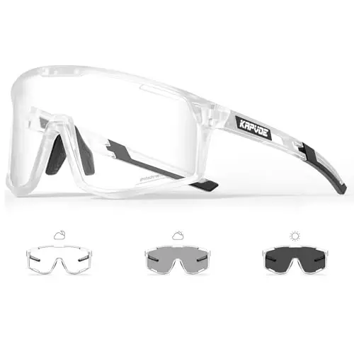 KAPVOE Photochromic Velosiped Ko'zoynaklari Erkaklar Tog' Velosiped Ko'zoynaklari Ayollar Shaffof MTB Sport Ko'zoynaklari Velosiped Triatlon K180 