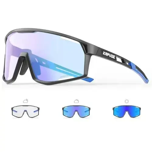 KAPVOE Photochromic Velosiped Ko'zoynaklari Erkaklar Tog' Velosipedi Quyoshdan Saqlaydigan Ko'zoynaklar Ayollar Shaffof MTB Sport Ko'zoynaklari Velosiped Triatlon K180 - Modazone