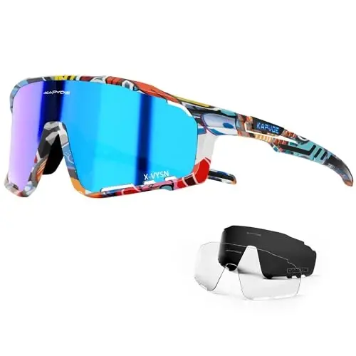 KAPVOE Polarizatsiyalangan velosiped ko'zoynaklari erkaklar ayollar tog 'velosiped ko'zoynaklari MTB TR90 sport quyosh ko'zoynaklarida yugurish velosipedi K76 