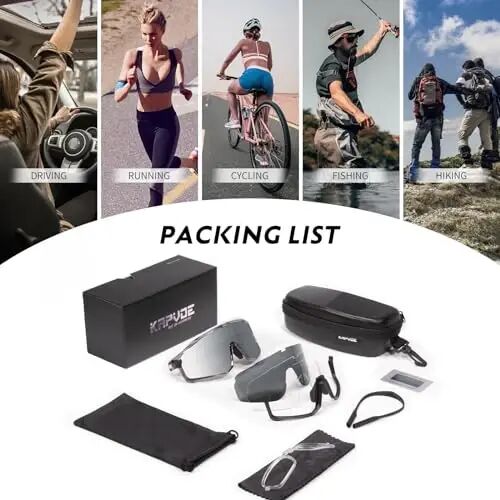 KAPVOE Polarizatsiyalangan velosiped ko'zoynaklari erkaklar ayollar tog' velosipedi ko'zoynaklari MTB TR90 sport quyoshdan saqlaydigan ko'zoynaklar yugurish velosipedi K93 - 6