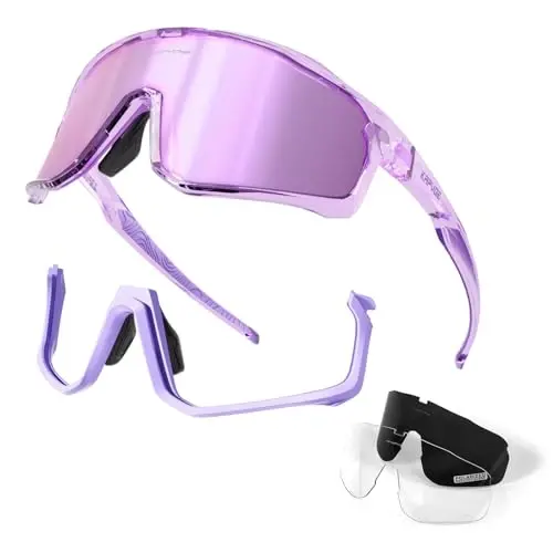 KAPVOE Polarized Cycling Glasses Men Women Mountain Bike Glasses MTB Riding TR90 Sport Sunglasses Running Bicycle Triathlon - Modazone