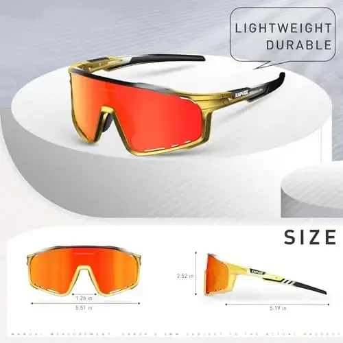 KAPVOE Polarized Cycling Glasses Men Women Mountain Bike Glasses MTB Riding TR90 Sport Sunglasses Running Bicycle K76 - 5