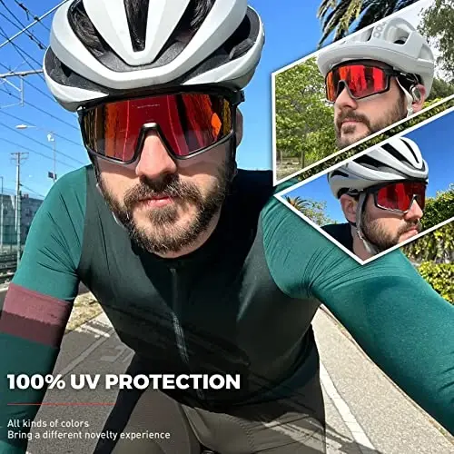 KAPVOE Polarized Cycling Glasses Men Women Mountain Bike Glasses MTB Riding TR90 Sport Sunglasses Running Bicycle K76 - 2