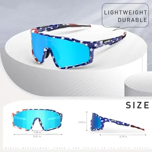 KAPVOE Polarized Cycling Glasses Men Women Mountain Bike Glasses MTB Riding TR90 Sport Sunglasses Running Bicycle K76 - 5