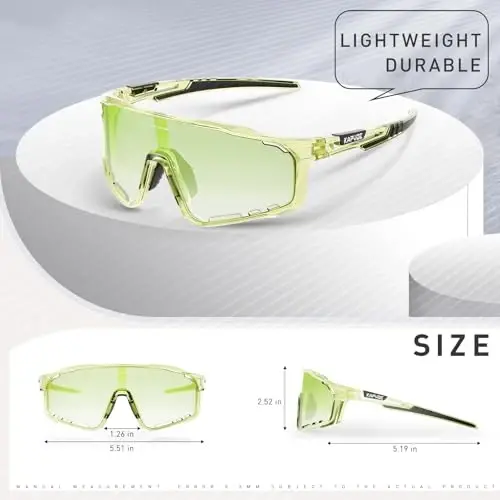 KAPVOE Polarized Cycling Glasses Men Women Mountain Bike Glasses MTB Riding TR90 Sport Sunglasses Running Bicycle K76 - 5